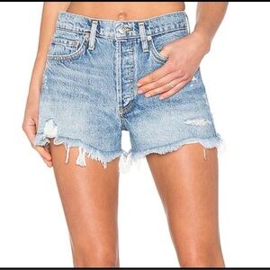 Agolde cut off denim jean shorts size 27